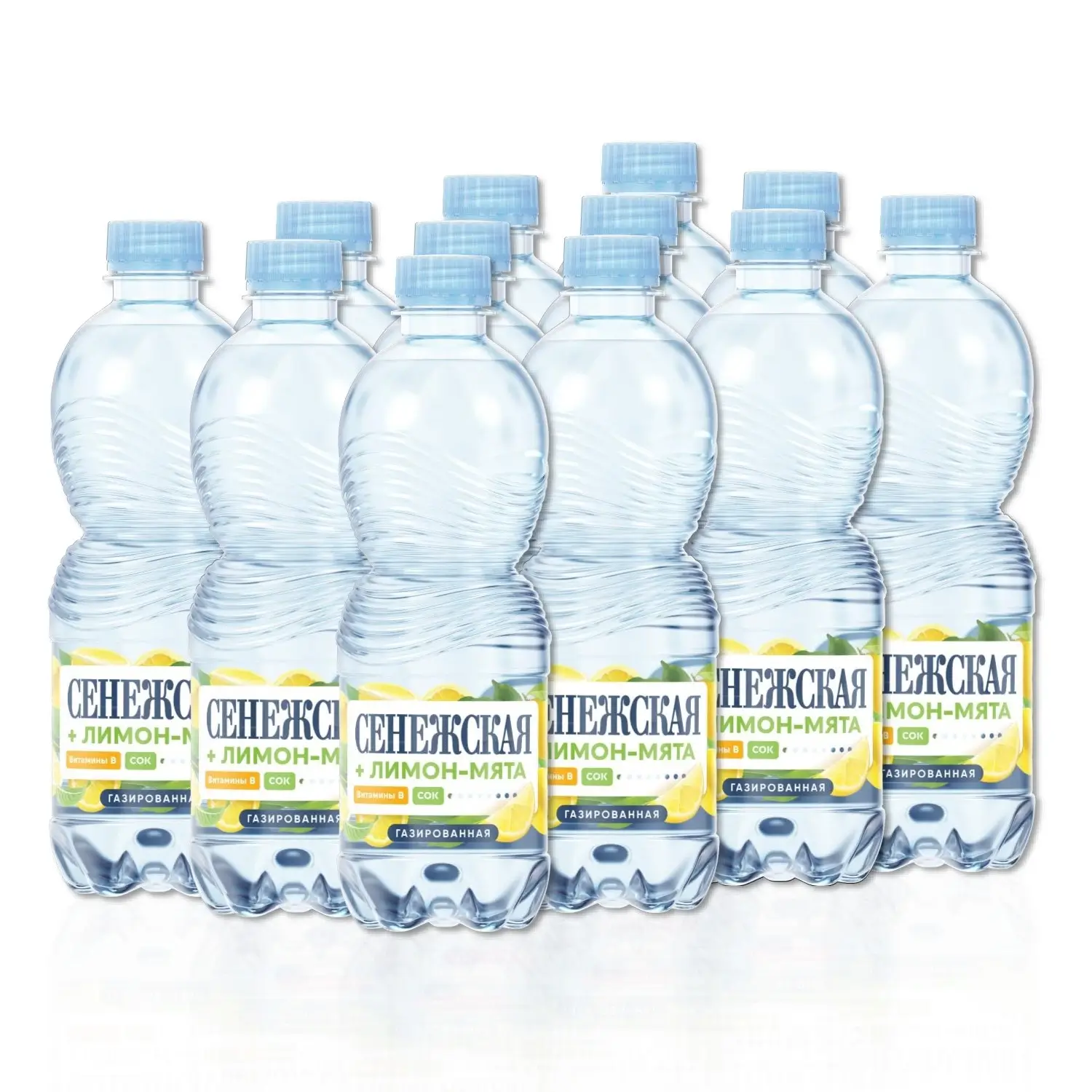 Питьевая вода Сенежская плюс Лимон-мята газ. 0,5 литра, 12шт от магазина Одежда+
