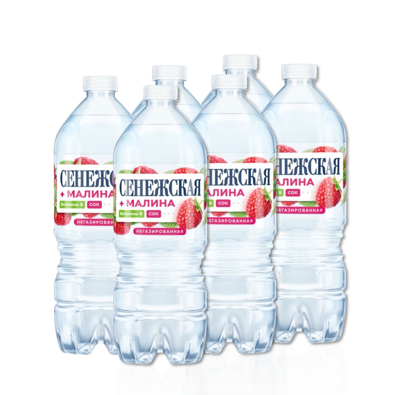 Питьевая вода Сенежская плюс Малина негаз. 1 литр, 6шт от магазина Одежда+